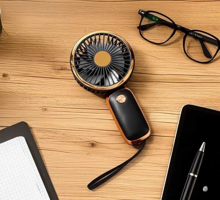 Mini Ventilateur Puissant de Poche au Design et Fil Qui Facilite le Portage ( couleurs aléatoires ) thumbnail 3