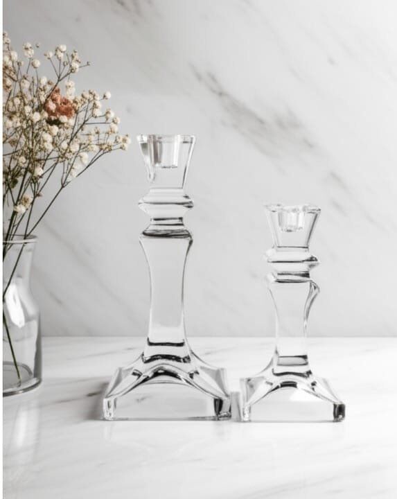 Bougeoir GM en Cristal, 25/10 cm