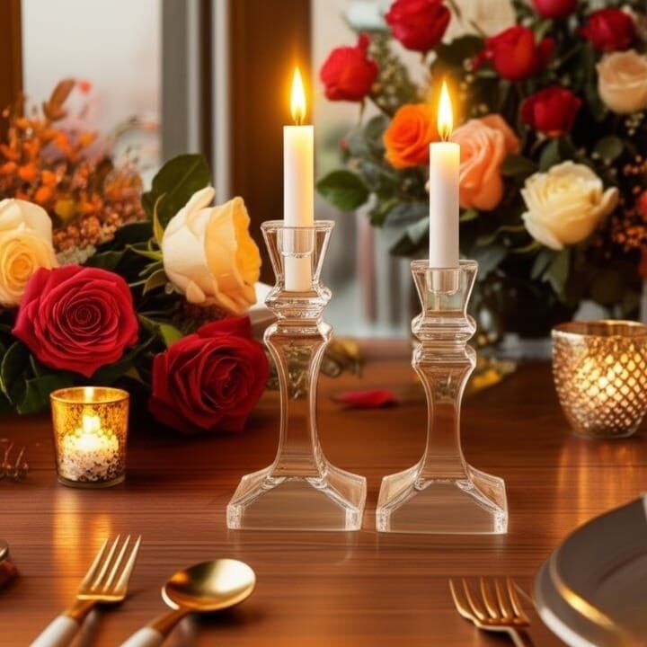 Bougeoir GM en Cristal, 25/10 cm thumbnail 3