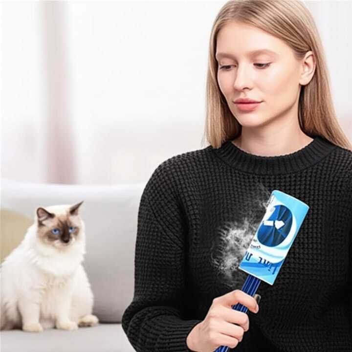 2 Rouleaux Adhésifs Pour Vetements et Canapes ,Rouleau Adhésif Très Collant Pour Enlever Les Peluches et Les Poils d'animaux des Vêtements, des Cheveux, des Poils de Chat .