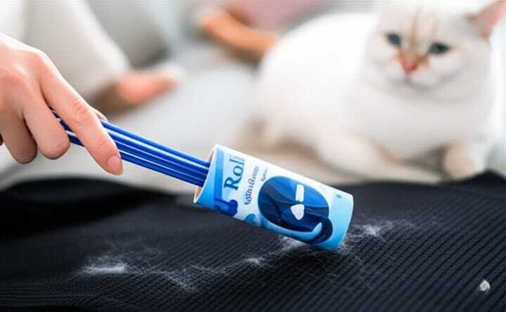 2 Rouleaux Adhésifs Pour Vetements et Canapes ,Rouleau Adhésif Très Collant Pour Enlever Les Peluches et Les Poils d'animaux des Vêtements, des Cheveux, des Poils de Chat . thumbnail 3