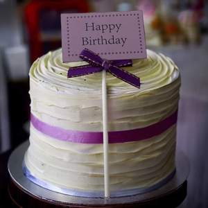 Topper Cake Happy Birthday Mauve