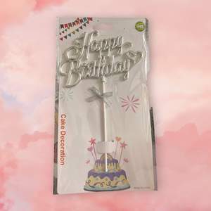 Topper Cake Anniversaire Silver