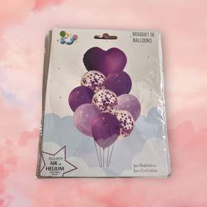 Thème Ballon Anniversaire Mauve Cœur