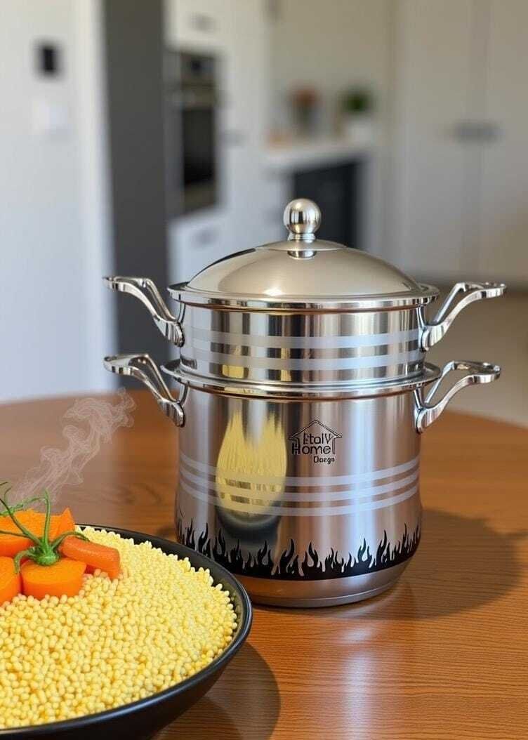 Couscousier Inox avec Indicateur Thermique Visuel et Design Italien thumbnail 1