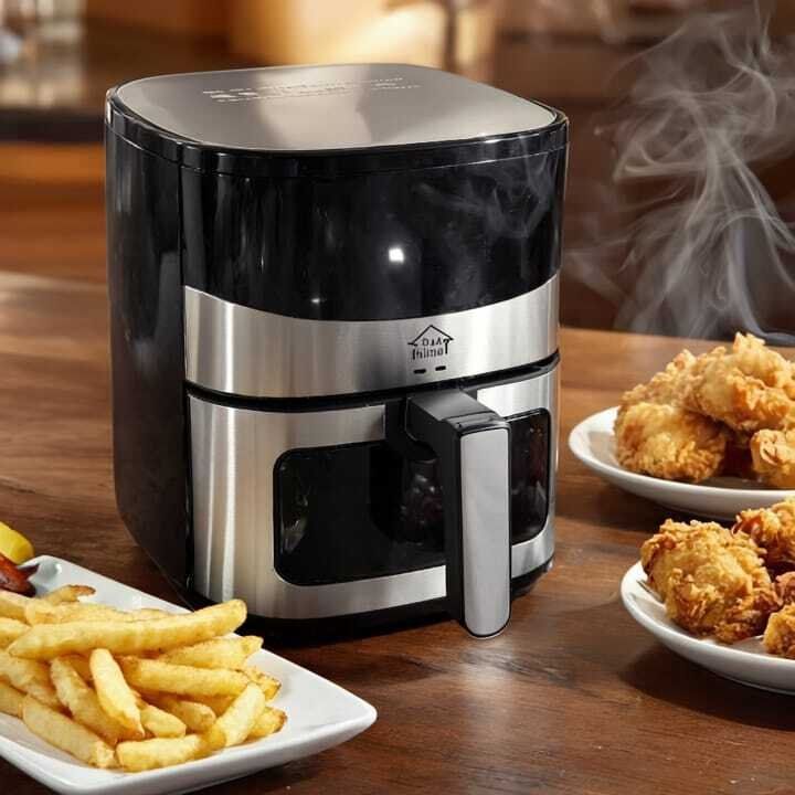 Air Fryer 6L + 2 Huiliers Offerts - Acier Inoxydable, Compact, Durable + Panneau Tactile Multifonction thumbnail 3