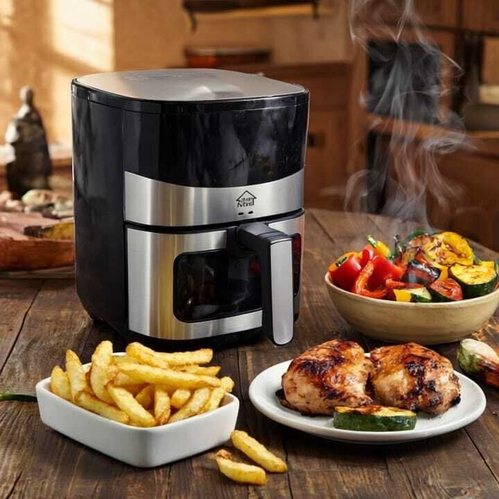 Air Fryer 6L + 2 Huiliers Offerts - Acier Inoxydable, Compact, Durable + Panneau Tactile Multifonction thumbnail 4