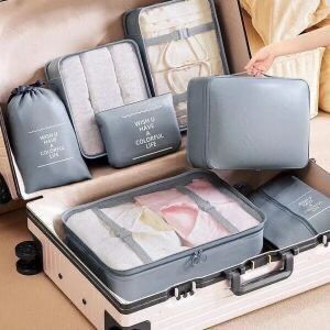 Lot de 6 Organiseurs de Voyage – Cubes de Rangement + Pochettes à Linge Imperméables, Légers et Compacts thumbnail 3
