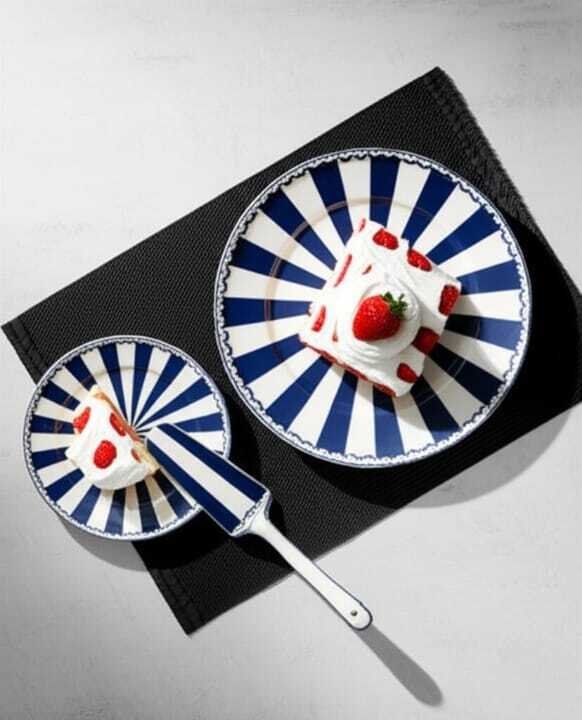 Set à Gâteau en Porcelaine 7 Pièces 