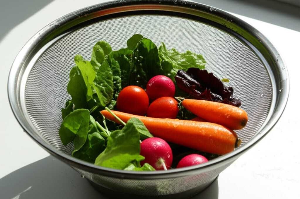 Passoire De Cuisine Ronde En Acier Inoxydable