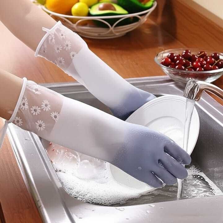 Gants de Ménage Longs au Design Élégant et Finition Haut de Gamme thumbnail 1