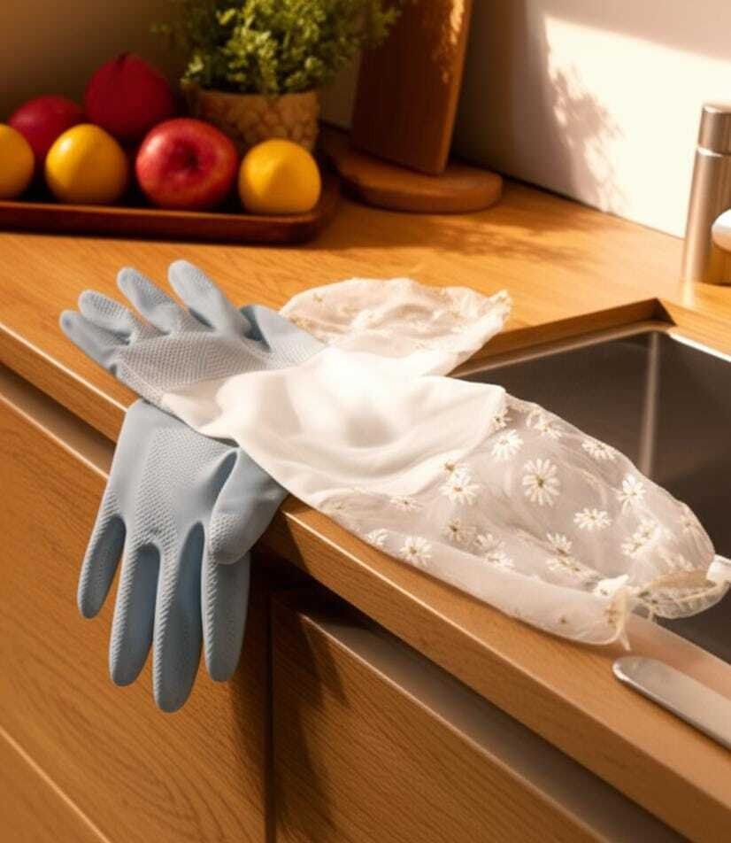 Gants de Ménage Longs au Design Élégant et Finition Haut de Gamme thumbnail 3