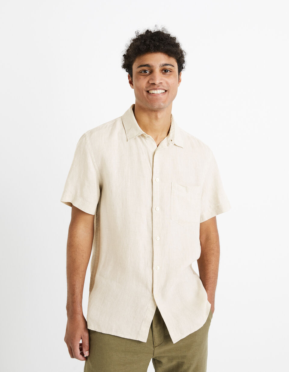 Chemise regular 100% lin