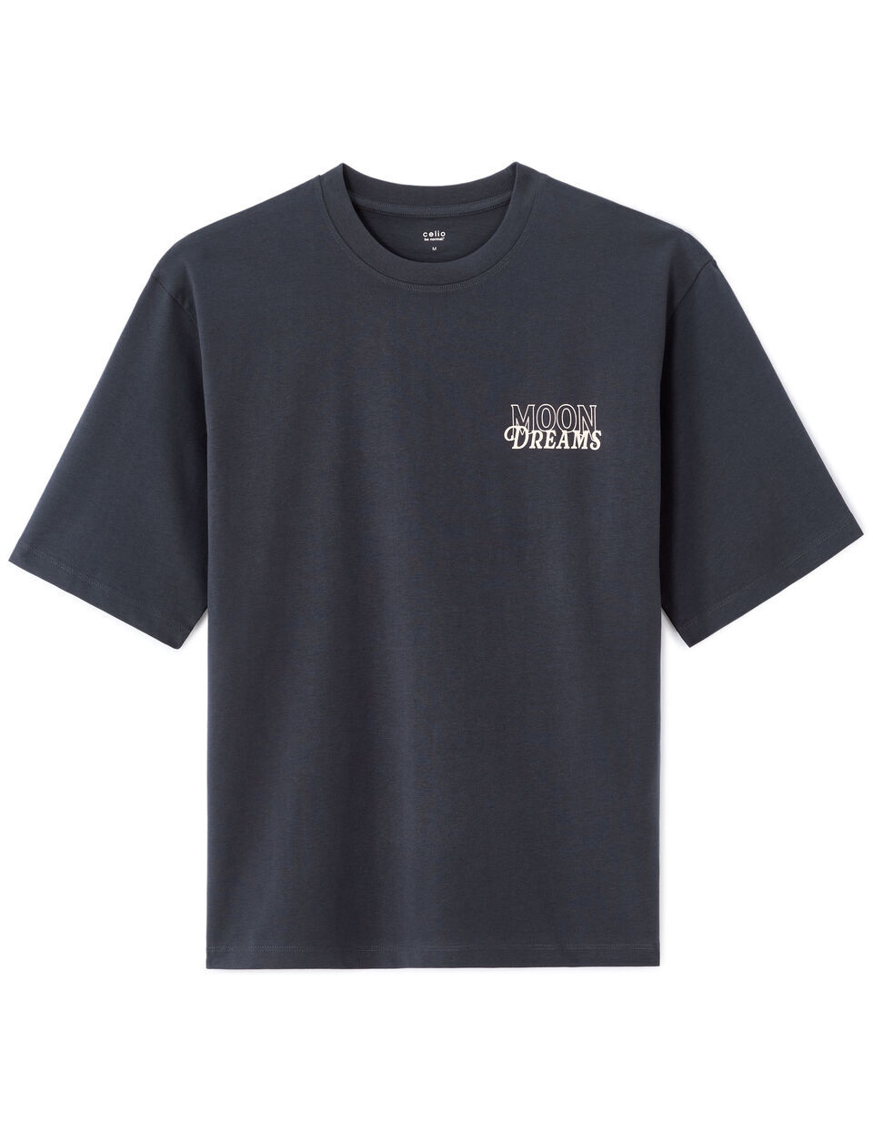 T-shirt Oversize Col Rond 100% Coton Imprimé Astro