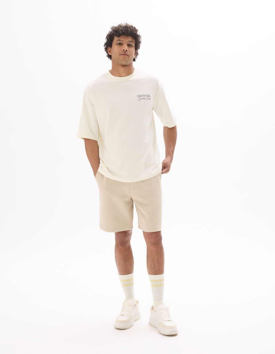 T-shirt Oversize Col Rond 100% Coton Imprimé Astro thumbnail 2