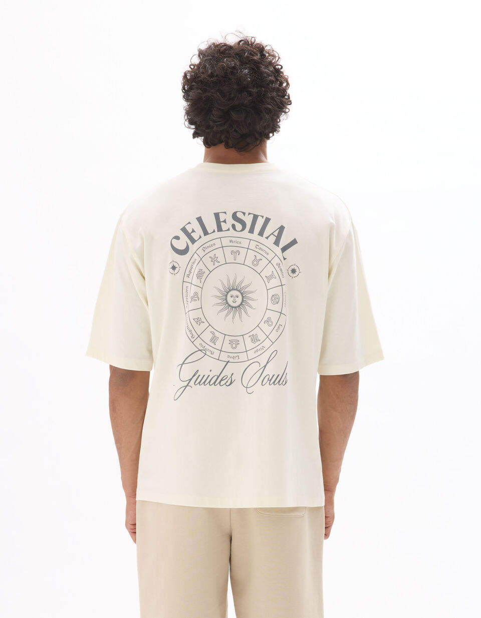 T-shirt Oversize Col Rond 100% Coton Imprimé Astro thumbnail 4