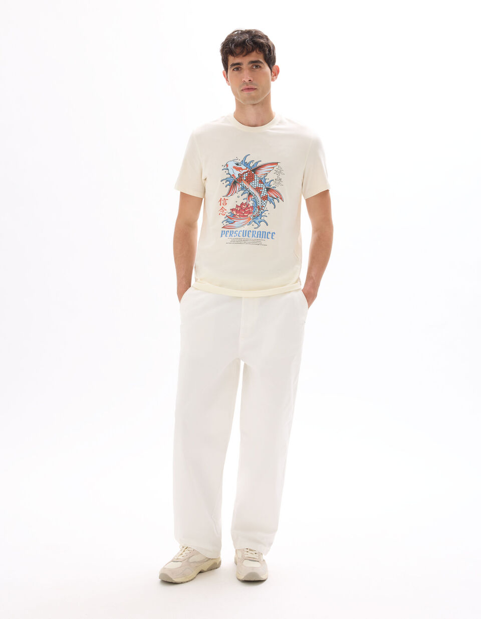 T-shirt Regular Col Rond 100% Coton Imprimé Asie thumbnail 2