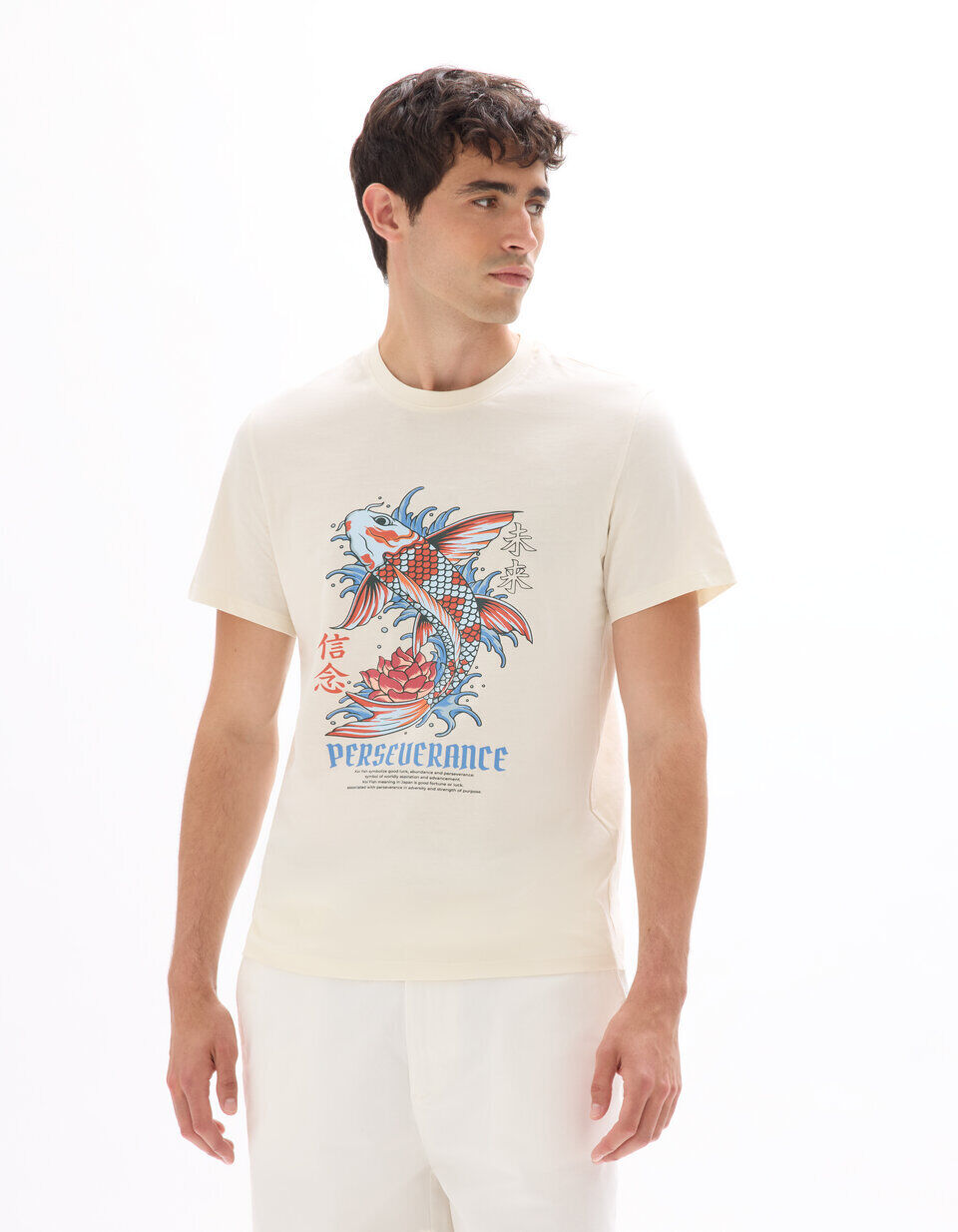 T-shirt Regular Col Rond 100% Coton Imprimé Asie thumbnail 3