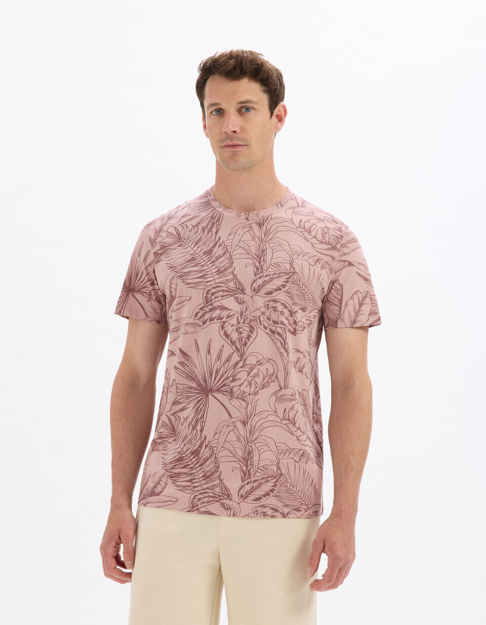 T-shirt regular col rond 100% coton fleuri thumbnail 3