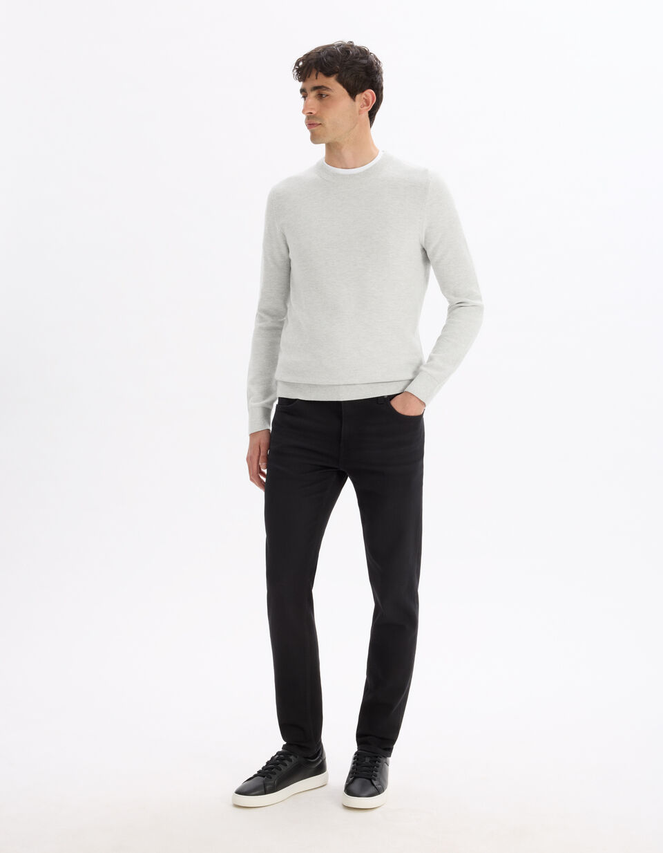 Pull col rond 100% coton