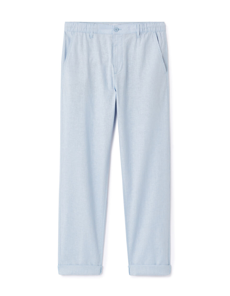 Pantalon Straight En Lin Coton