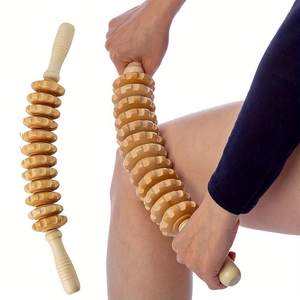 Rouleau de Massage en Bois - Relaxation et Bien-être