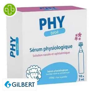 Gilbert Bébé Sérum Physiologique Solution Nasale & Ophtalmique – 10x5ml