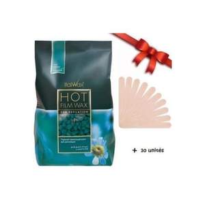 Cire - Granulés Naturelle et Professionnelle 1kg + 10 Spatules - Vert