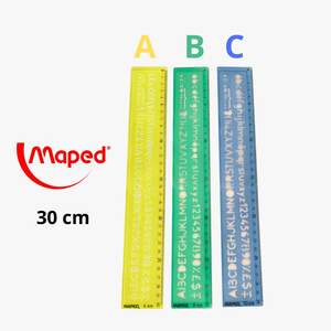 Règle Lettre en Plastique 30cm