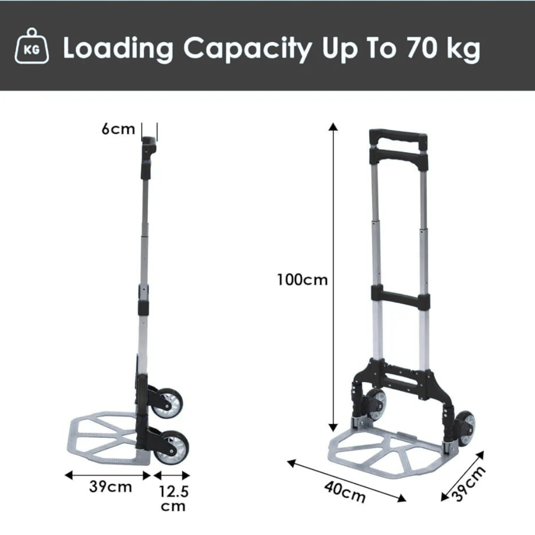 Diable multifonction Pliable, chariot pour entrepôt et usage domestique thumbnail 3