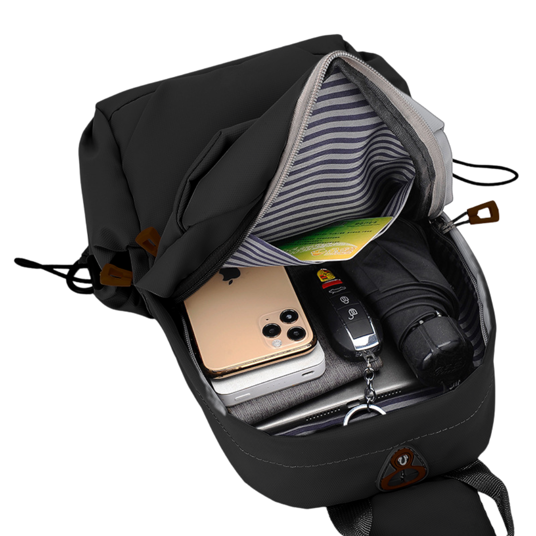 crossbody compact unisexe avec poches zippées pour usage urbain, voyage, loisirs thumbnail 3