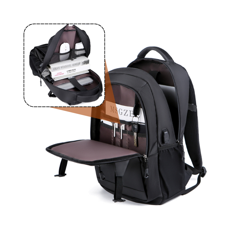 Sac à Dos Luxe polyvalent pour PC Portable, École, Travail et Loisirs