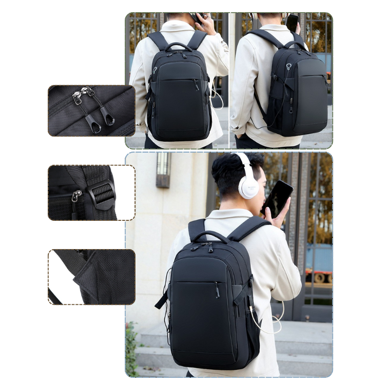 Sac à Dos Luxe polyvalent pour PC Portable, École, Travail et Loisirs thumbnail 4