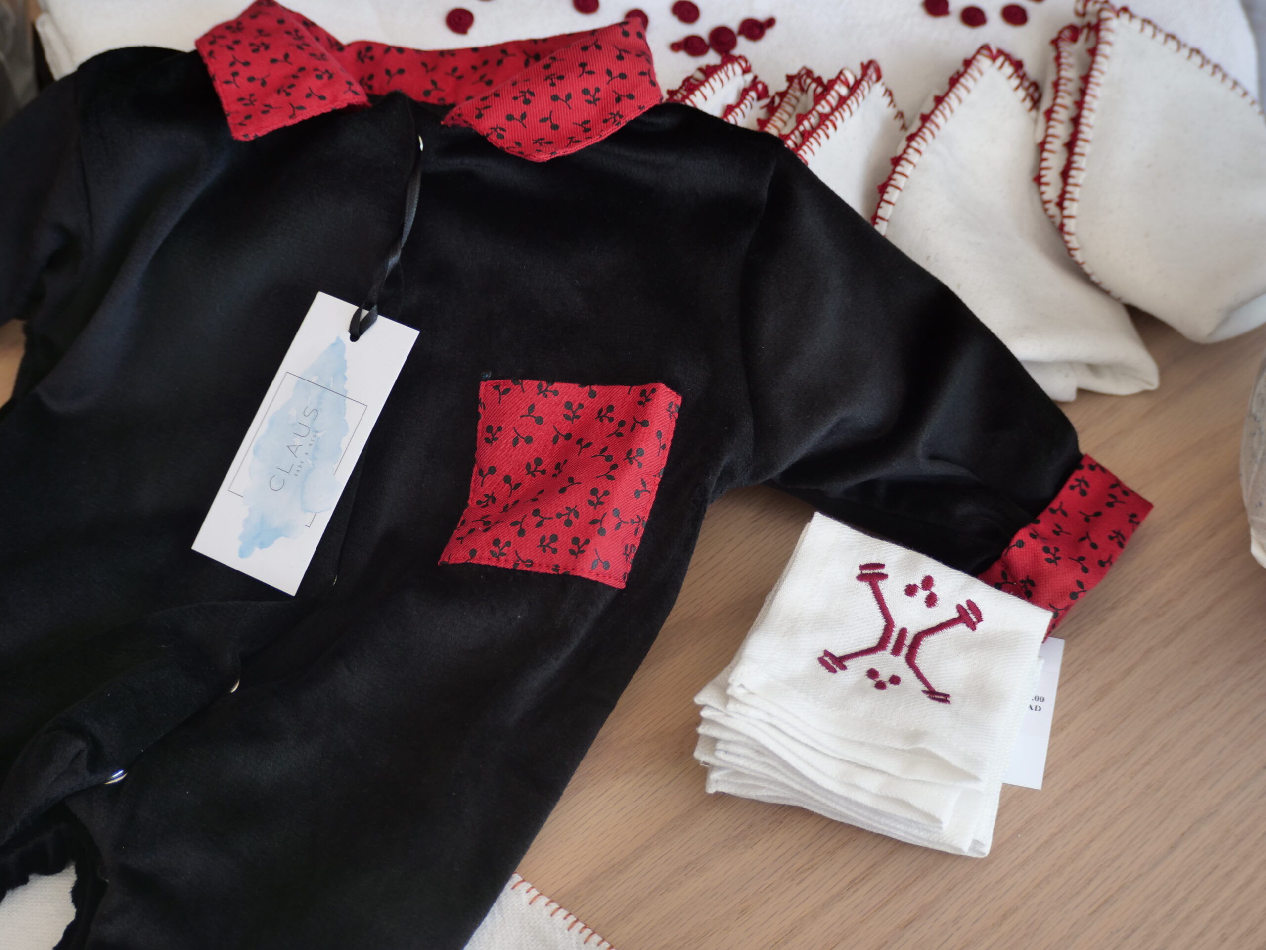 Grenouillère Velours Black Cherry Pack Naissance