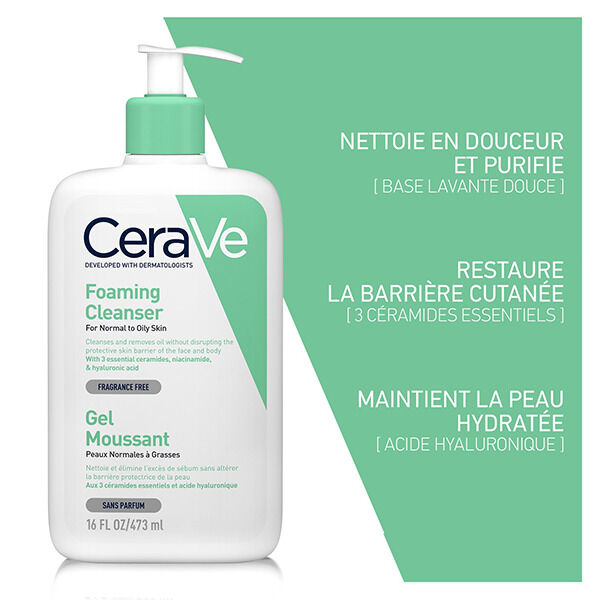 Gel Moussant Nettoyant Peau Normale À Grasse
