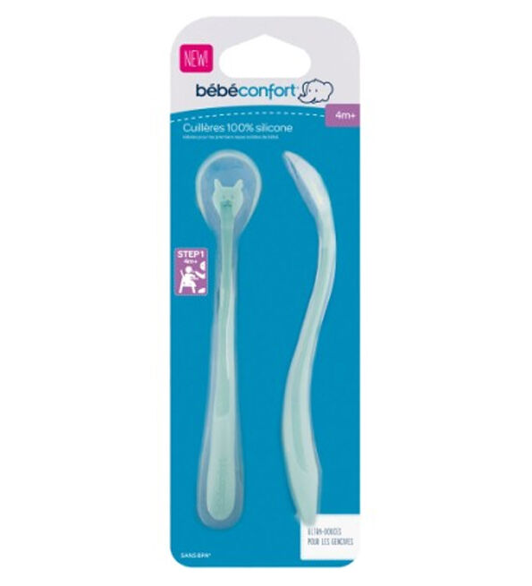 Cuillères en silicone douces (x2) Taille 2 (4M +)