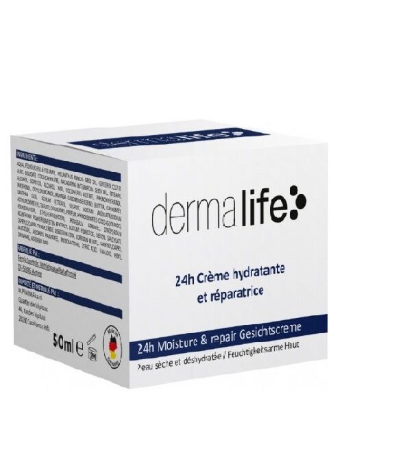 Dermalife crème hydratant ; réparatrice 24h 50ml