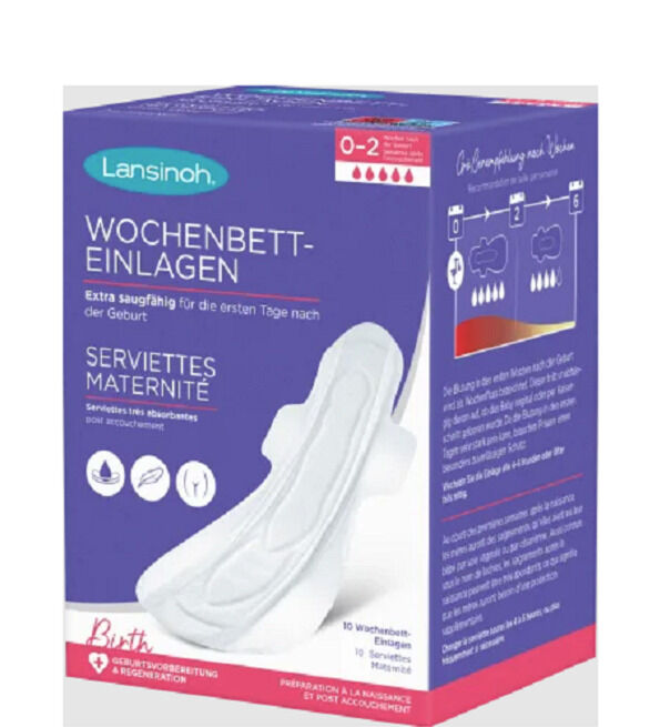Serviettes Post Partum Extra-Absorbantes L 0-2 Semaine10 Unités