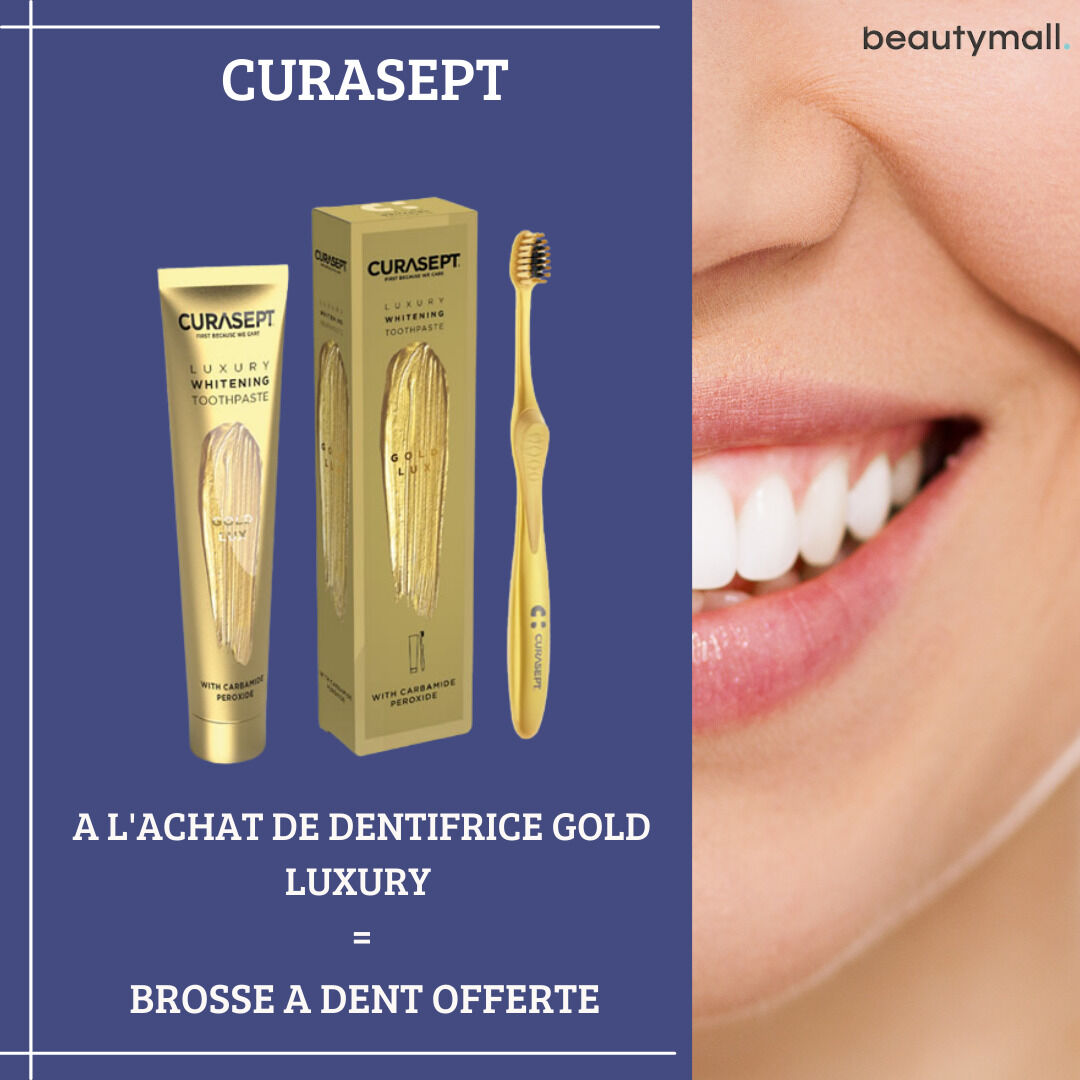 GOLD LUXURY WHITENING DENTIFRICE 75ML + Brosse à Dent
