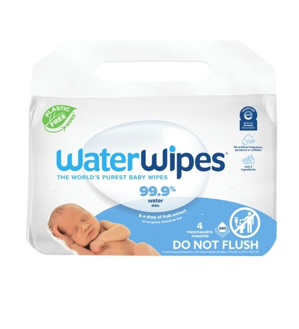 Waterwipes Lingettes Baby 4x60 Bio