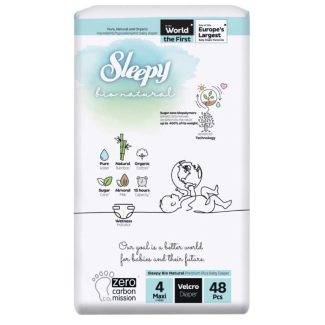 Bio Natural Couches Taille 4 Maxi 7 - 14kg/48 Pieces