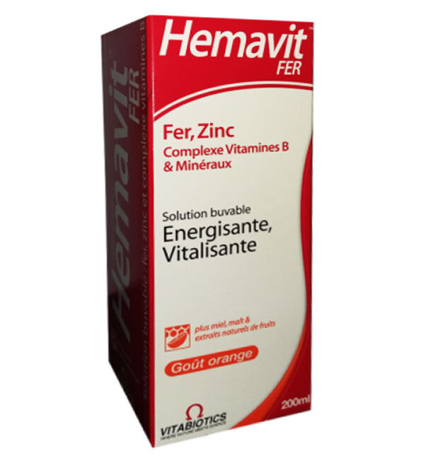Hemavit Fer Complexes Vitamines B et Minéraux Liquide - 200ml