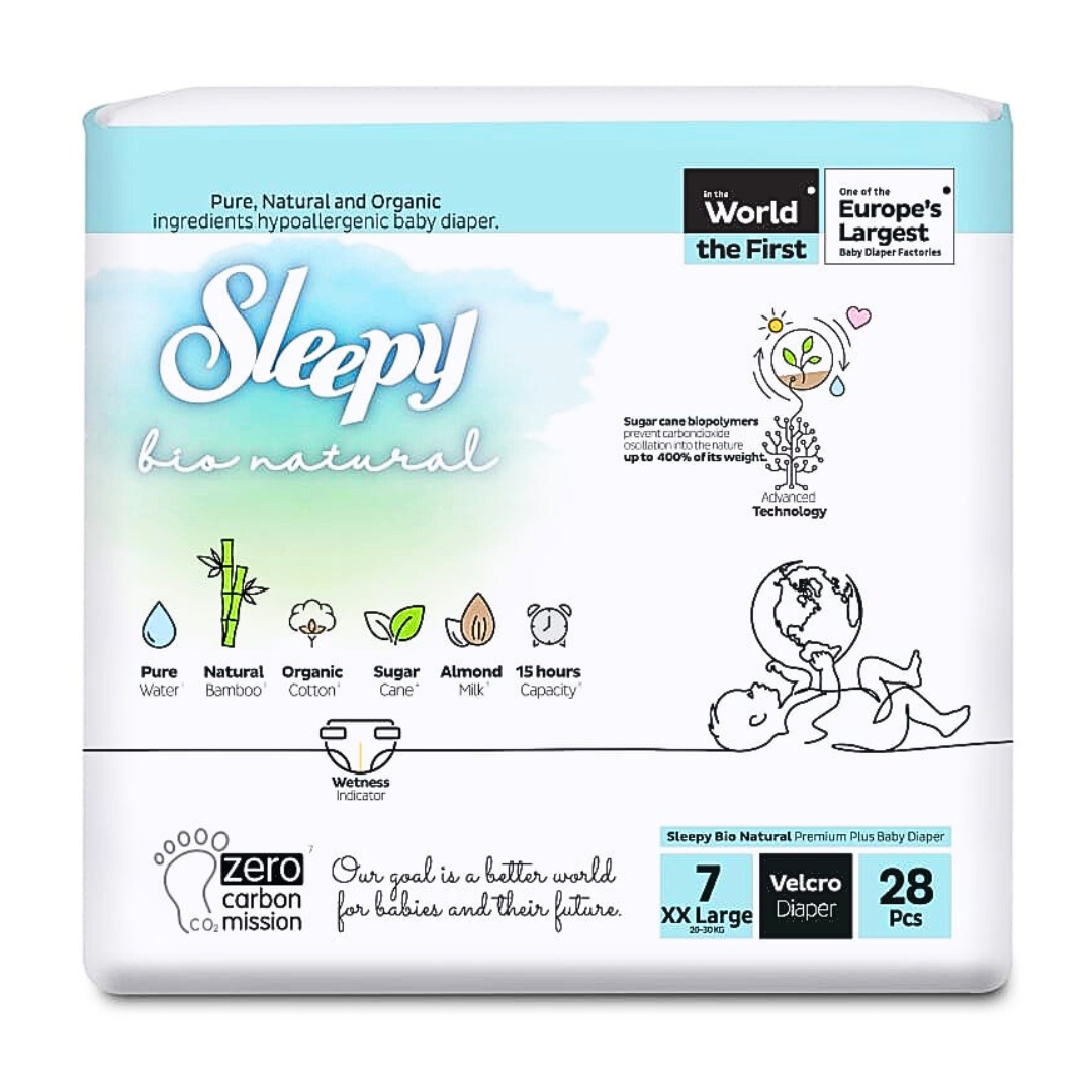 Bio Natural Couches Taille 7 XXL+ 20-30kg/28 Pieces