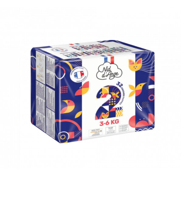 Couche Taille 2 3/6kg 32 Pieces