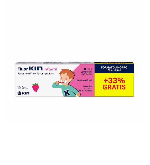 Fluor Dentifrice Pates Enfant Fraise 75ml+ 25ml Gr