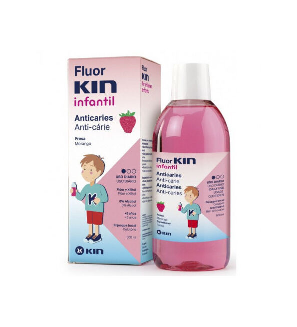 Fluor Bain de Bouche Enfant Fraise 500ml