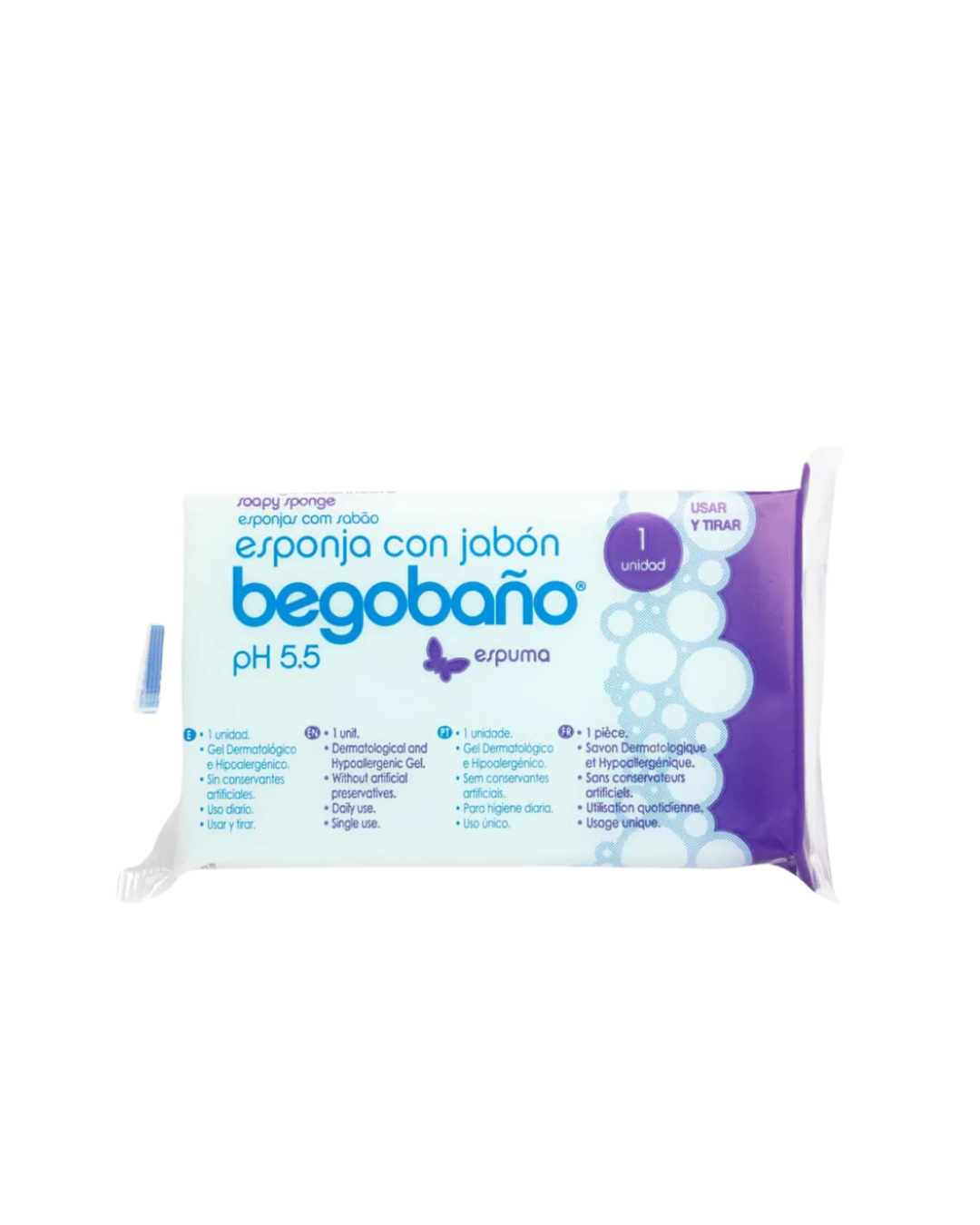 Eponge Savonneuse Naturel 7.5 x 13 cm