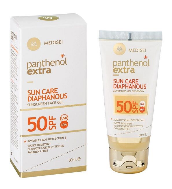 Panthenol Extra Protection Solaire Diaphane Spf 50 Gel Invisible Pour Le Visage