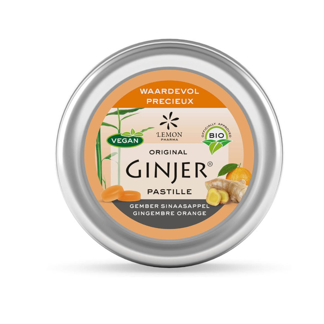 Ginger Pastilles Gingembre & Orange Bio 