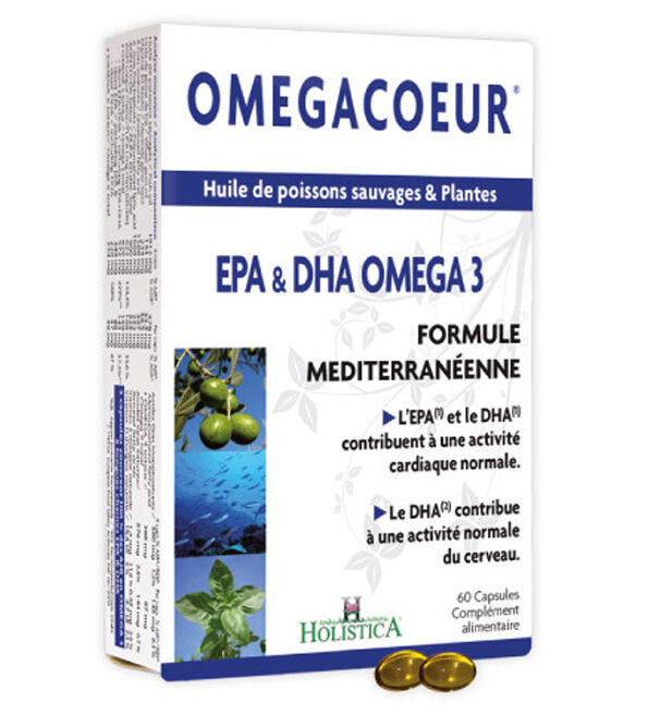 Omegacoeur Huile de Poisson - 60 Capsules Molles